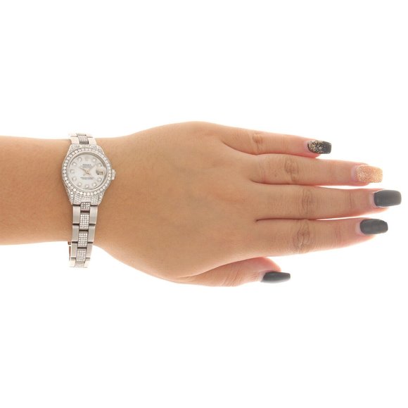 NEW Women's Rolex 26mm 5CT Diamond Watch! Sale! Mint! With Rolex Box - Picture 1 of 10